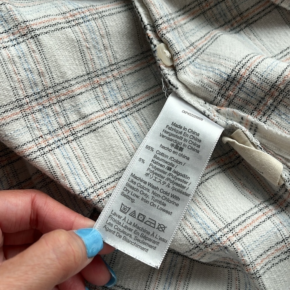 “Madewell- Cotton Flannel size xxs” - Picture 7 of 8